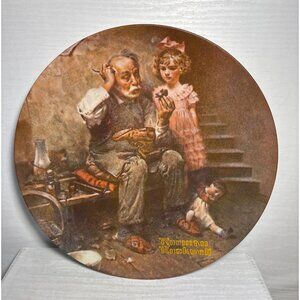 Limited Edition Norman Rockwell The Cobbler Plate By Knowles 1978